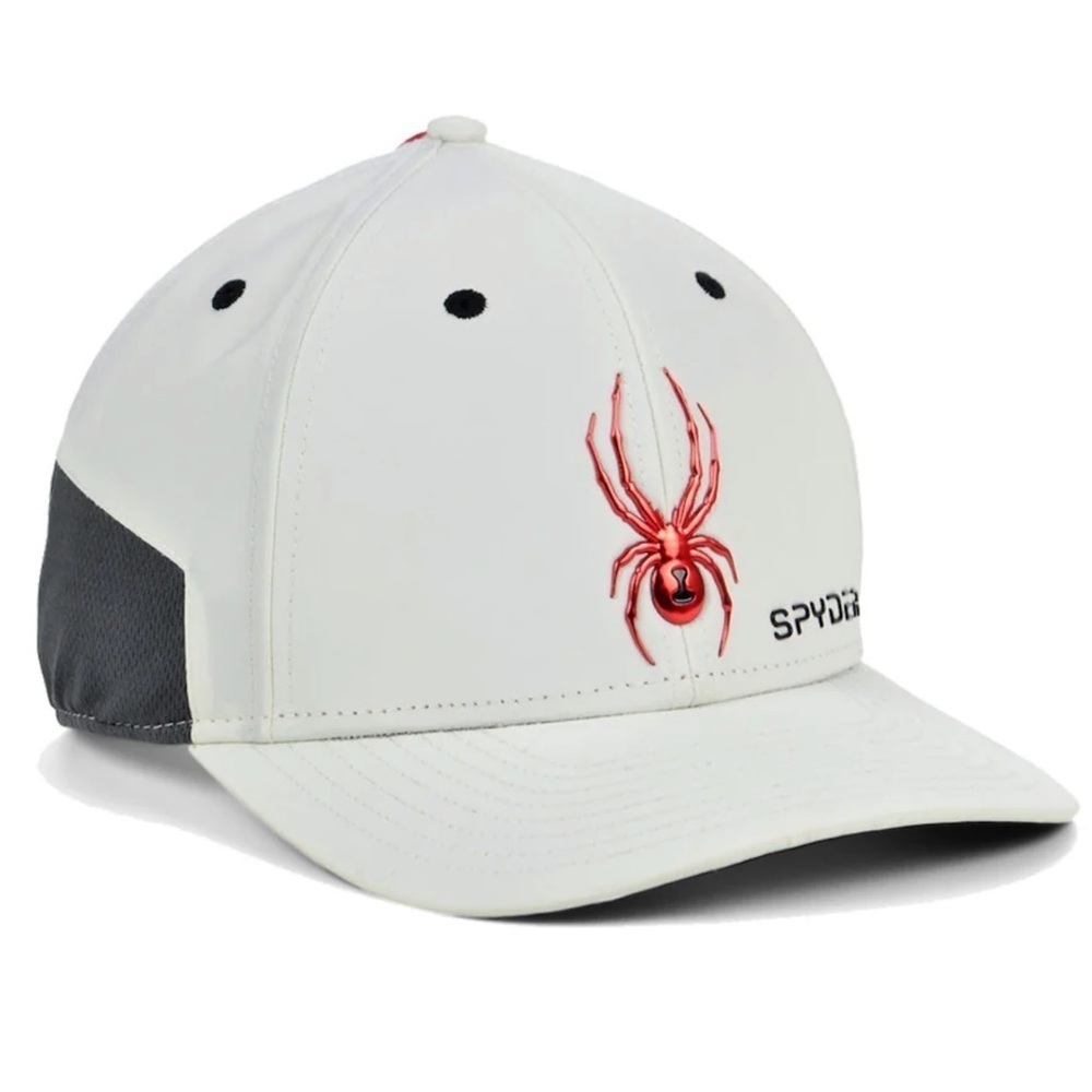 LidsxSpyder Men's White Curved Snapback - Hat